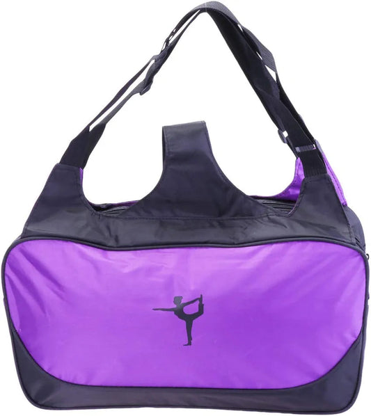 Garneck Yoga Mat Bag Nylon Large Yoga Mat Tote Sling Multi Purpose Shoulder Bag Gym Bag with Yoga Mat Holder for Traveling Shopping Yoga(Purple)