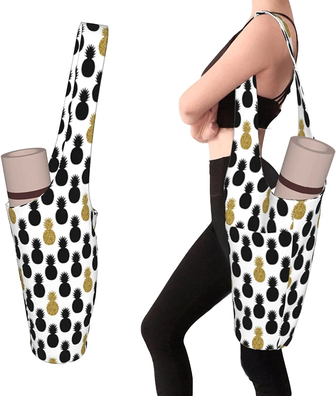 AJAYGEG Yoga Mats Bag with Pockets for Thick Mats Yoga Mat Bag Men Large Size Yoga Accessories Yoga Mat Bag for Women