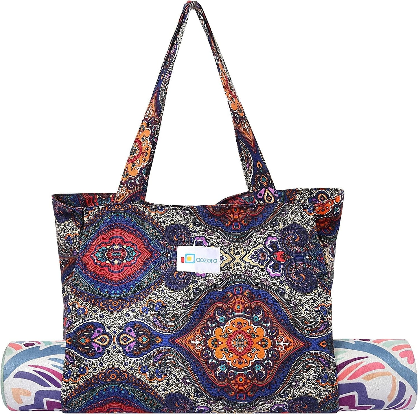 Aozora Yoga Mat Bag Tote Sling Carrier with Yoga Mat Carrier Pocket Carryall Shoulder Bag Light and Durable