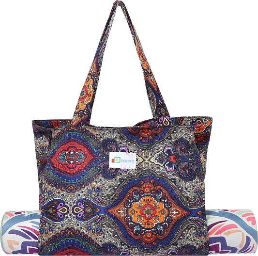 Aozora Yoga Mat Bag Tote Sling Carrier with Yoga Mat Carrier Pocket Carryall Shoulder Bag Light and Durable
