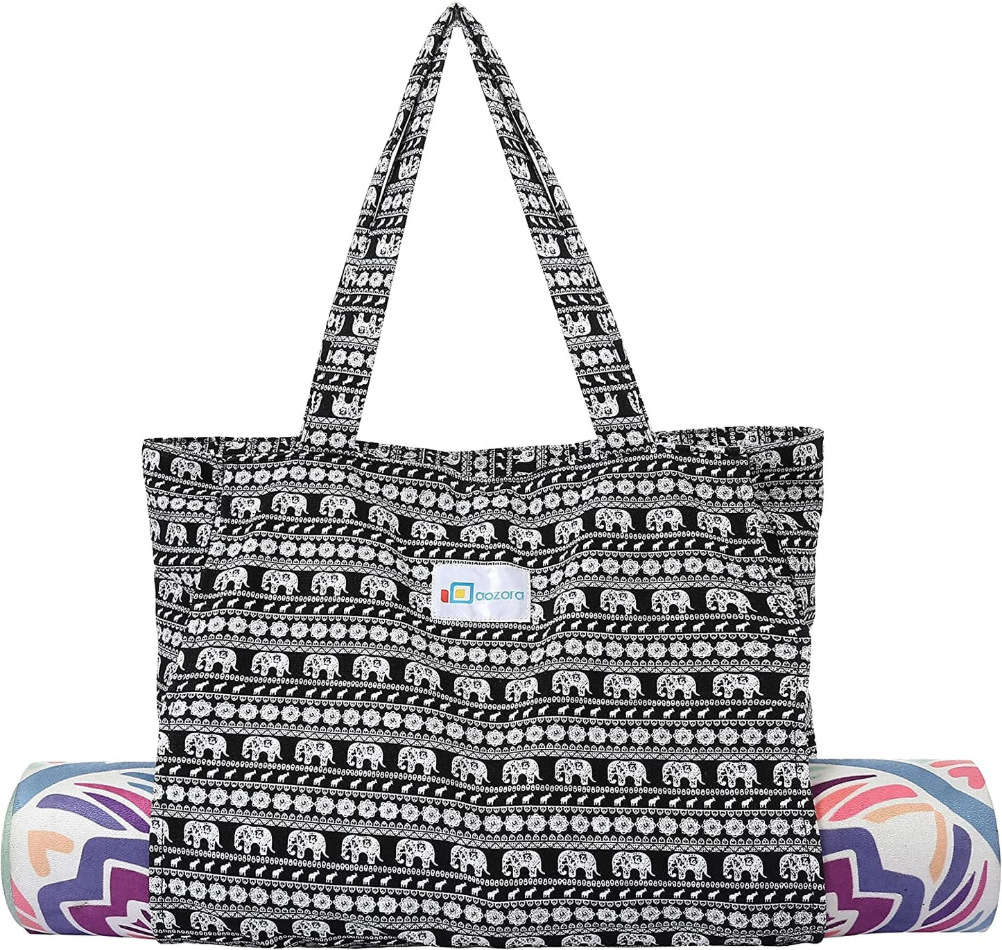 Aozora Yoga Mat Bag Tote Sling Carrier with Yoga Mat Carrier Pocket Carryall Shoulder Bag Light and Durable