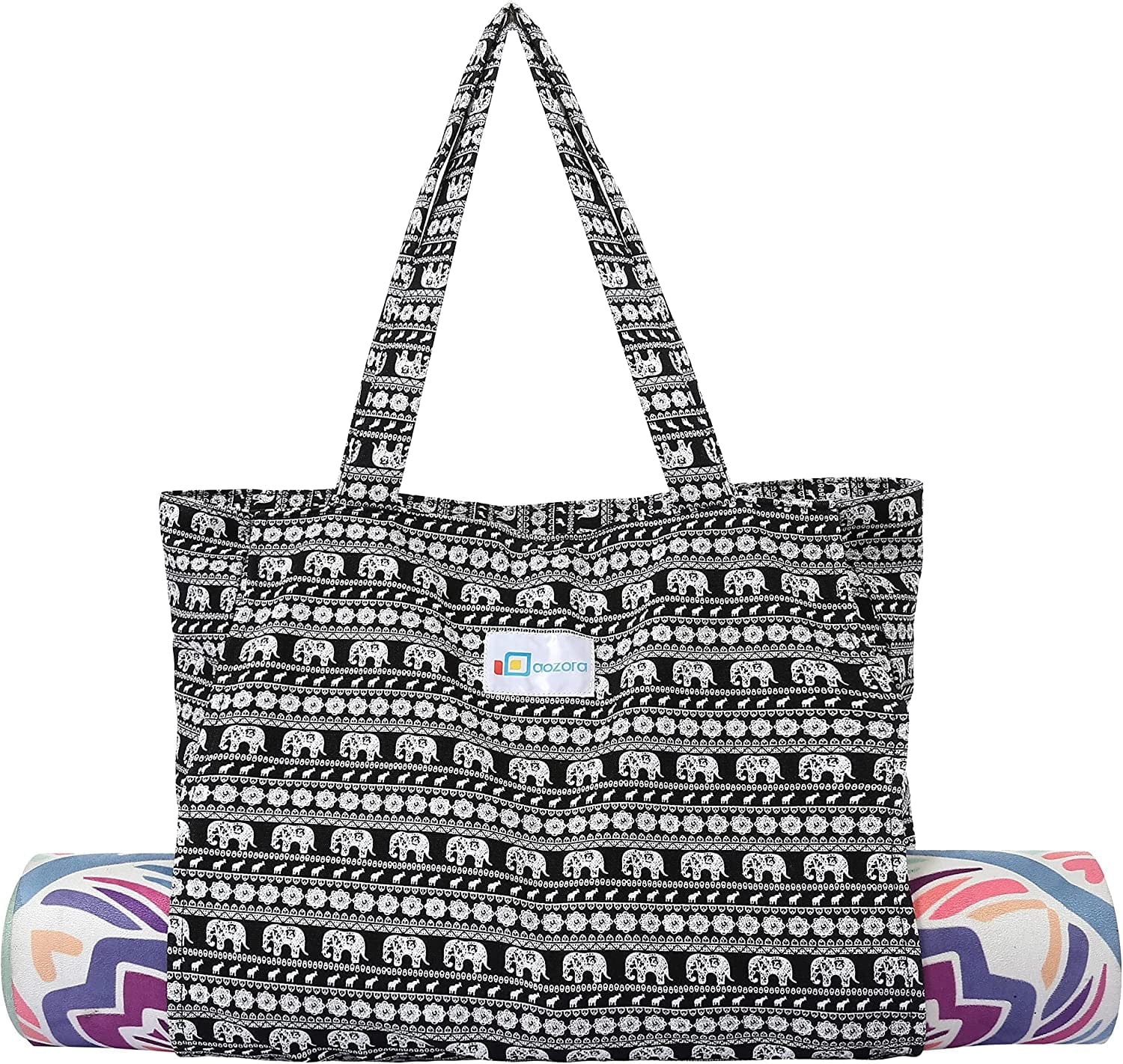 Aozora Yoga Mat Bag Tote Sling Carrier with Yoga Mat Carrier Pocket Carryall Shoulder Bag Light and Durable