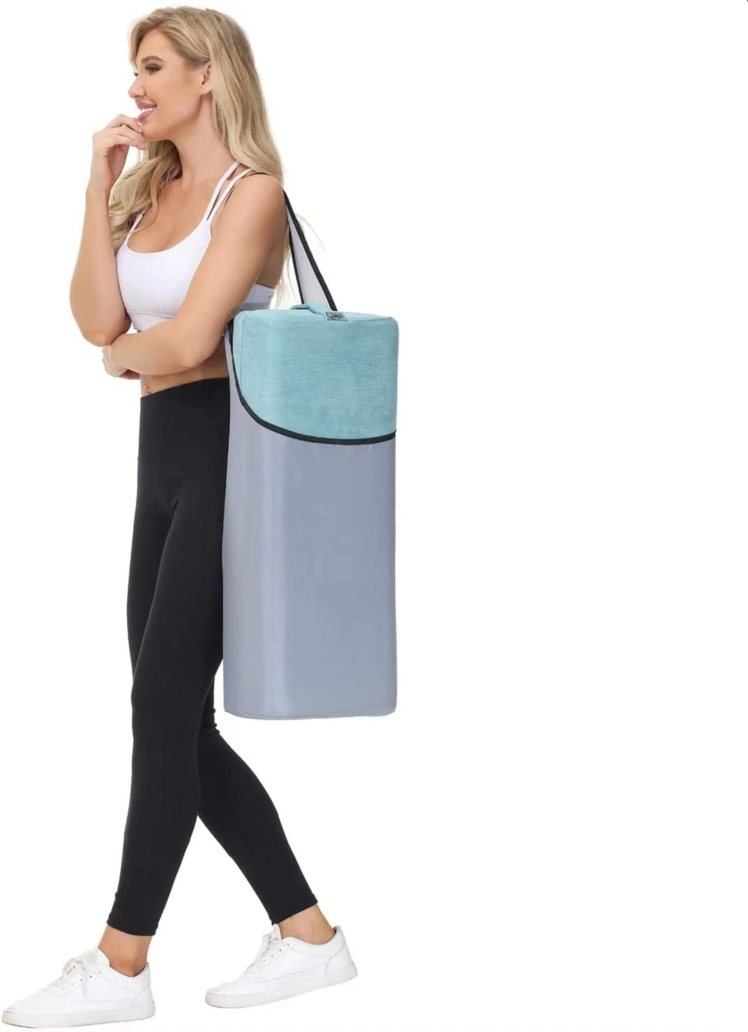 NGT New Guide Steps Yoga Bolster Pillow Bag Yoga Mat Bag Large Size with Pockets Rainproof Environmental Friendly Yoga Strap Bag for Women