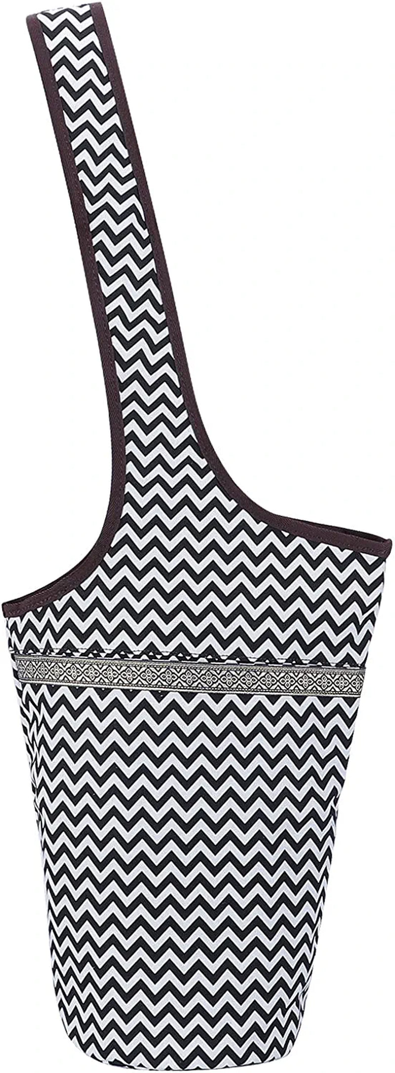 HUA ANGEL Yoga Mat Bag - Canvas Large Sling Pilates Bag, Floral Long Yoga Tote Carriers for Women, Fits Most Size Mats