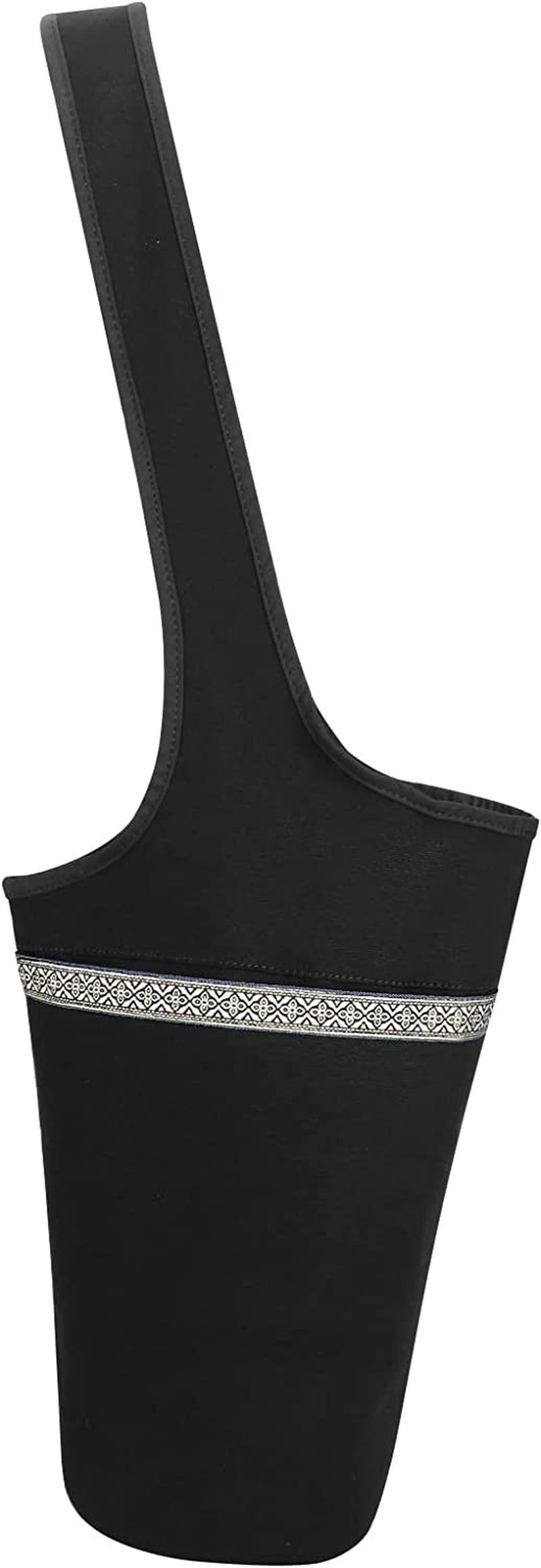 HUA ANGEL Yoga Mat Bag - Canvas Large Sling Pilates Bag, Floral Long Yoga Tote Carriers for Women, Fits Most Size Mats