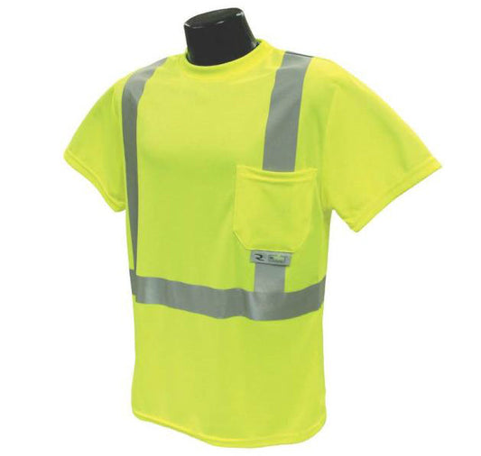 Radians ST11-2PGS-XL Class 2 T-shirt Moisture Wicking, Green, X-Large