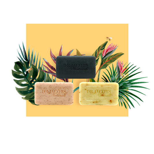 Soothe + Detox Exfoliating Pure Castile Bar Soap Set by Dr. Jacobs Naturals