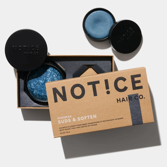 Notice Hair Co. Wingman Shampoo & Conditioner Bar Travel Set