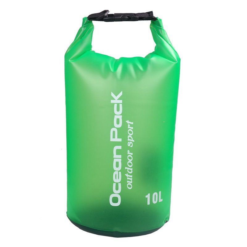 2L 5L 10L Waterproof Dry Bag Outdoor Beach Single Shoulder Strap PVC Buckled Floating Storage Sack Travel Boating Rafting Bags Accessories