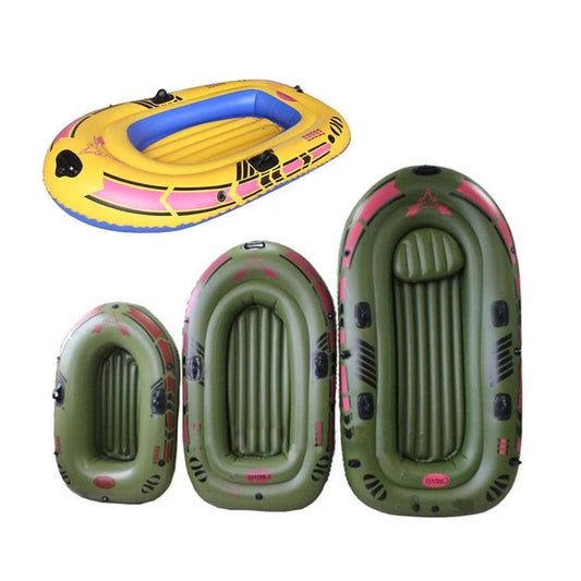 Inflatable Boat 1/2/3 Person Blow up Raft Set with Oars and Foot Pump for Fishing Lake Rafting