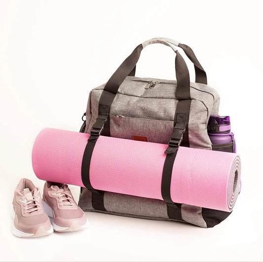 NATI LINE Yoga Mat Bag/Backpack. Yoga Mat Tote Bag with Adjustable Elastic Straps to Hold Yoga Mats. Multi Purpose Carry All Bag for Office, Yoga, Travel and Gym!
