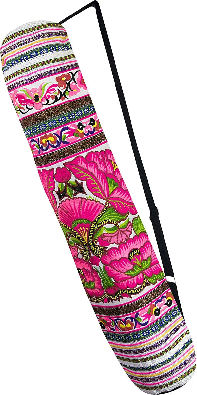 Cccollections Yoga Pilates Mat Bags Carriers - Embroidered Adjustable Carry Strap Yoga Bag Unique Bohemian