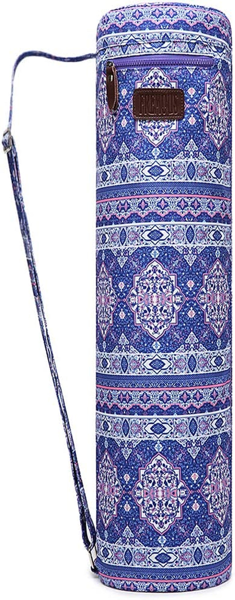 FREMOUS Yoga Mat Bag,Full-Zip Exercise Yoga Mat Carrier Bag - Double Storage Pocket ,Easy Access Zipper, Adjustable Shoulder Strap and Handle,Fits Most Mats