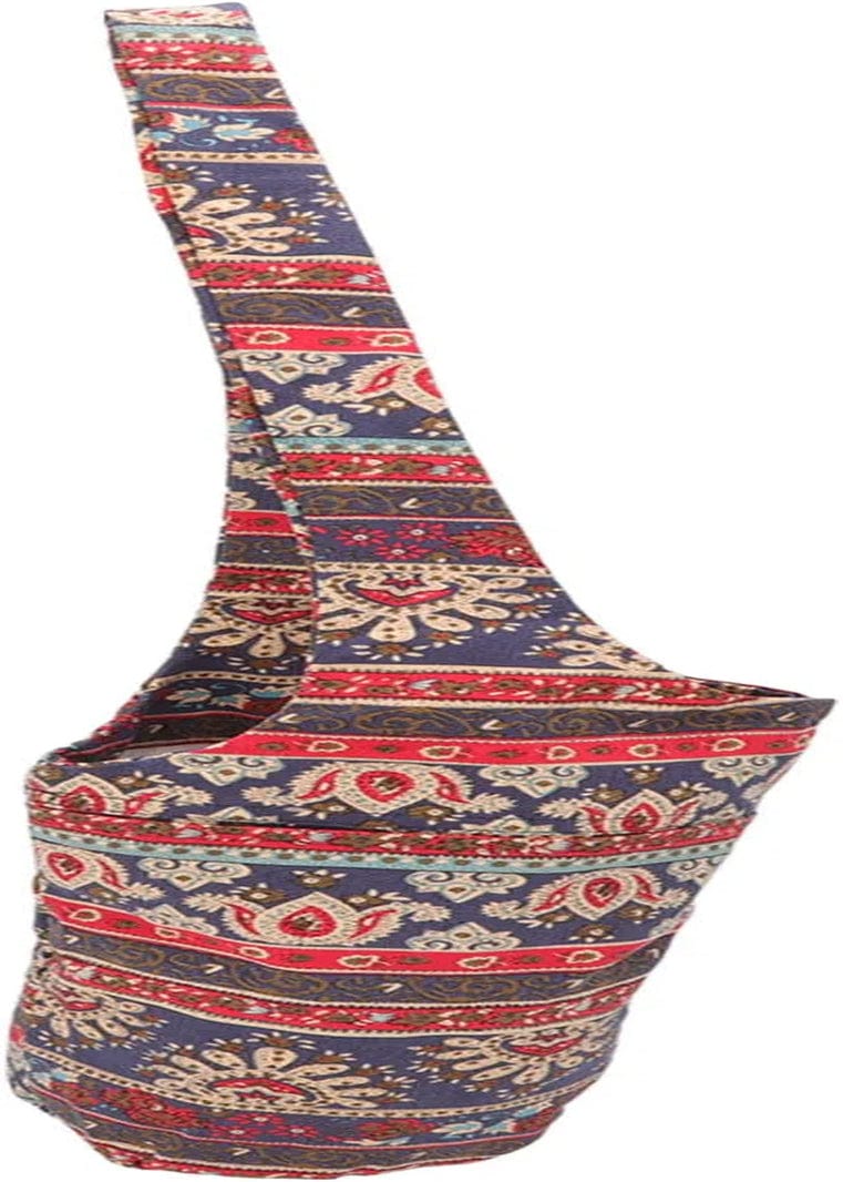 CHICIRIS Yoga Mat Bag, Bohemian Canvas Yoga Mat Carrier Holder for Most Size Mats and Yoga Accessories
