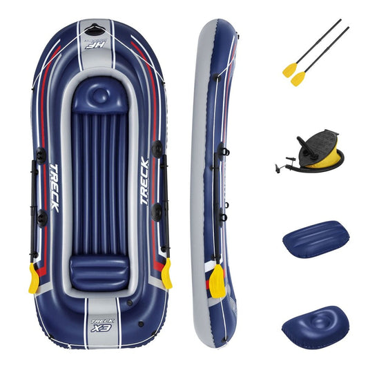 Bestway Hydro-Force Treck X3 Inflatable 3 Person Water Raft Boat Set