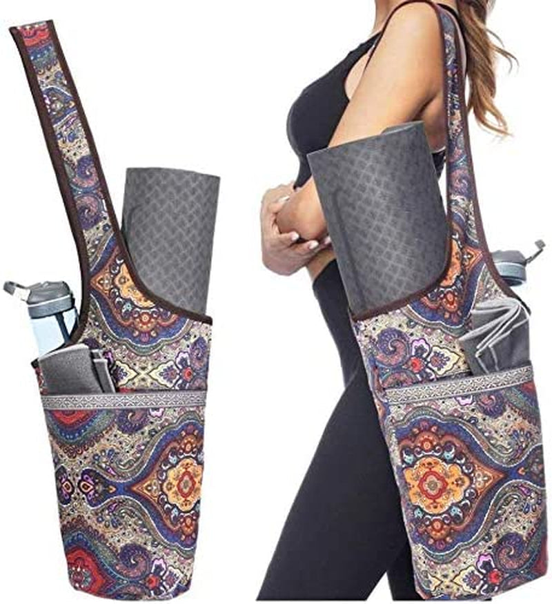 Kokiri - Yoga Mat Bag - Yoga Mat Tote Sling Carrier for Women - Yoga Mat Carrier, Fit Most Size Mats with Large Side Pocket & Zipper Pocket - Yoga Bags & Carriers Fits All Your Stuff