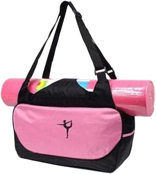Black Temptation Multifunction Yoga Mat Tote Bag: Lightweight, Durable, Breathable Pouch[Pink]
