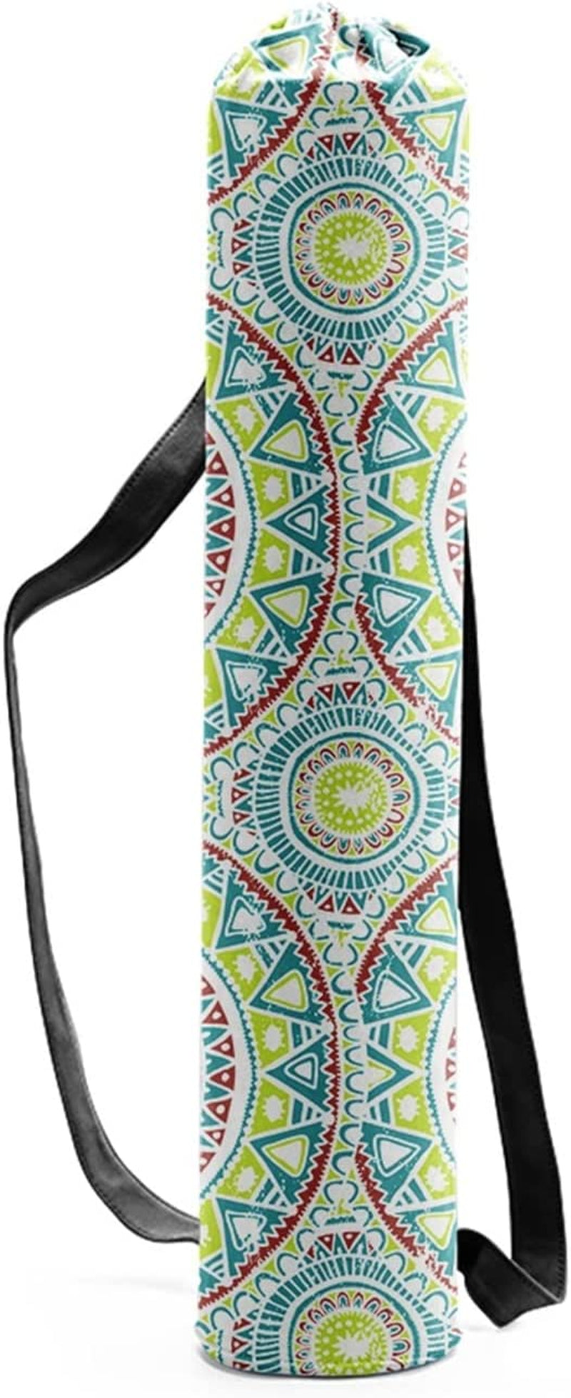 Yoga Mats Sports Mat Bag Portable Yoga Mat Bag Sports Fitness Print Canvas Drawstring Yoga Bag Outdoor Pilates Fashion Fitness Bag Foam Rollers