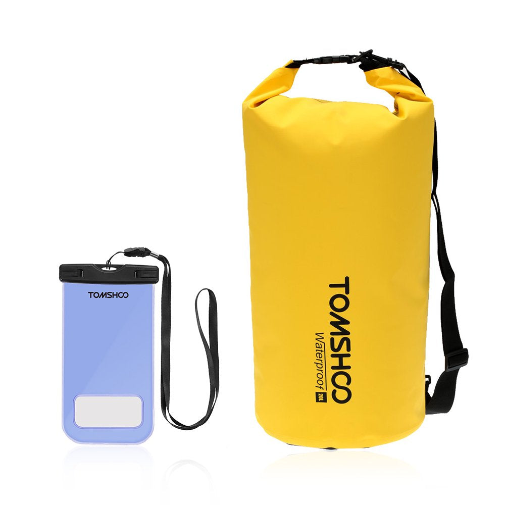 TOMSHOO 10L / 20L Outdoor Water-Resistant Dry Bag Sack Storage Bag for Travelling Rafting Boating Kayaking Canoeing Camping Snowboarding