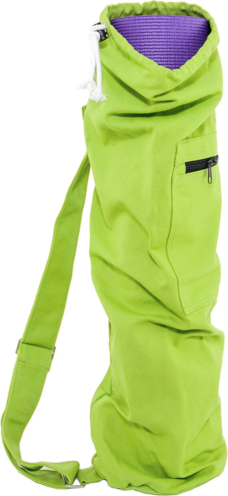 Prosourcefit Yoga Mat Bag with Side Pocket and Cinch Top, 28" for Easy Carrying of Yoga Mats