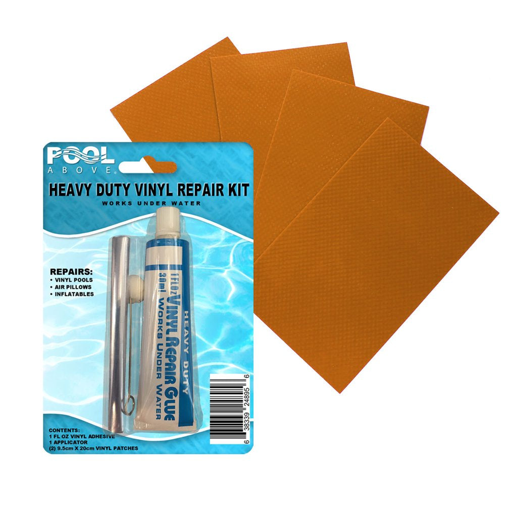 4 Pack of Black 3X5" Vinyl + Repair Kit for Inflatables Boat Raft Kayak Air Beds