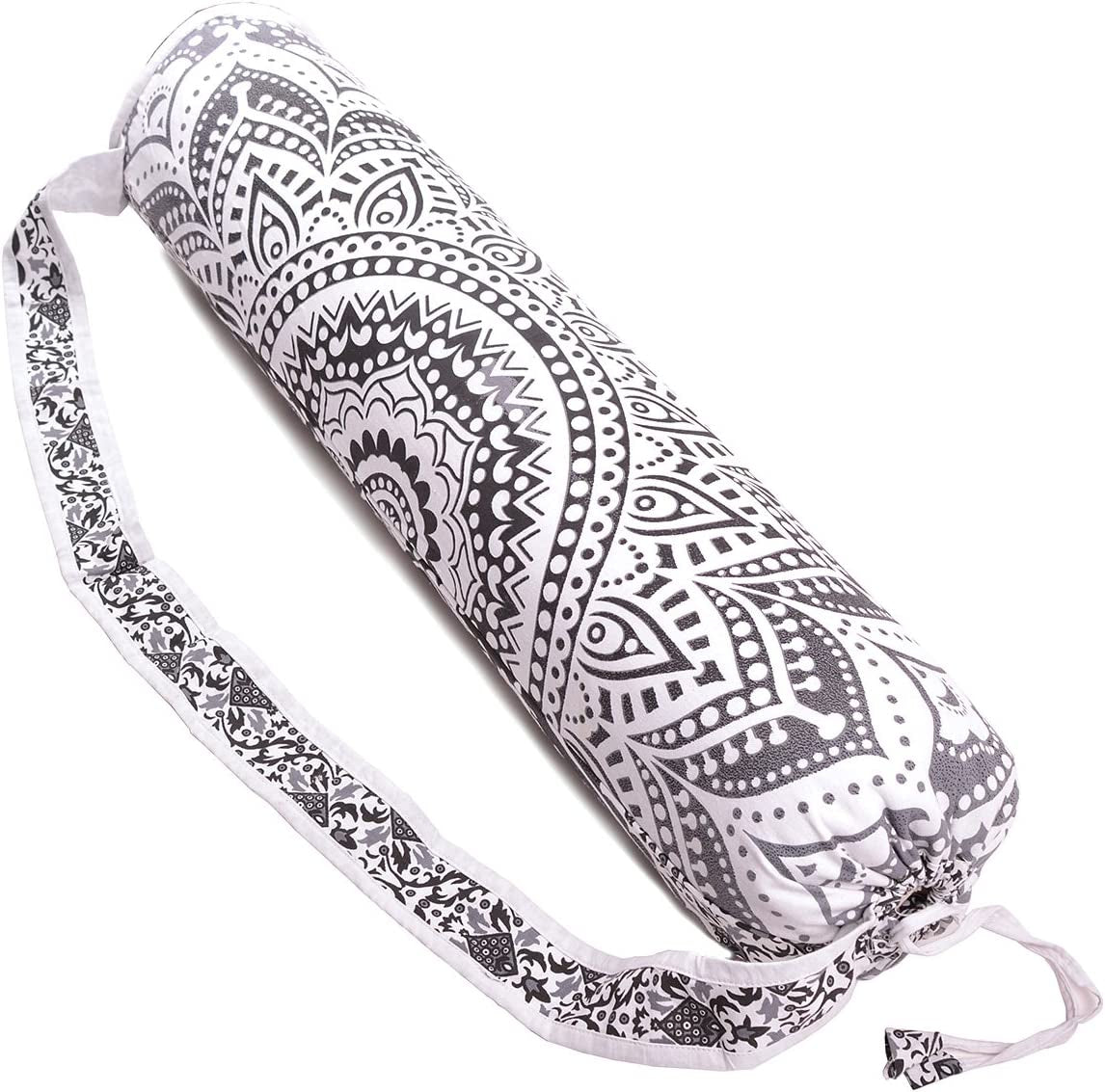 Pop Shop India Handmade Mandala Cotton Yoga Mat Bag with Shoulder Strap Yoga Bags and Carriers