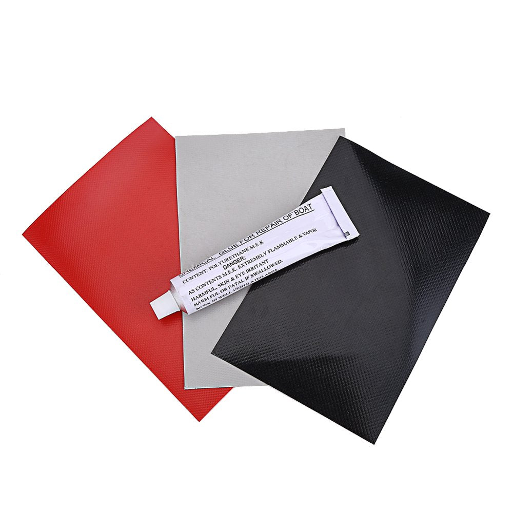 ESTINK WALFRONT 3Pcs PVC Repair Patches with Gule Set Kit for Inflatabel Raft Swimming Pool Toy, Inflatable Boat Repair Patch, Inflatable Boat Repair Kit