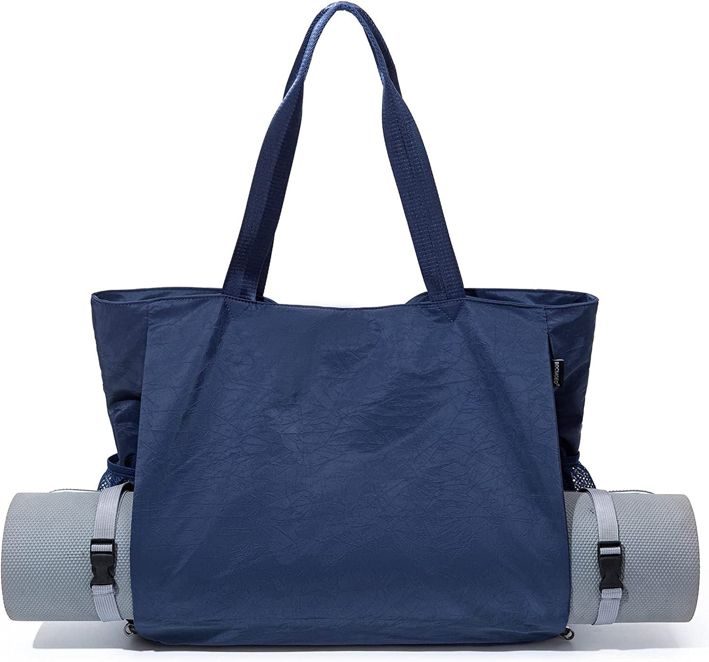 BOCMOEO Yoga Mat Bag, Yoga Tote Bags and Carriers for Women, Waterproof Yoga Mat Carrying Bag Shoulder Gym Bag with Yoga Mat Holder & Wet Pocket for Gym, Yoga, Pilates, Travel, Beach and Daily Use