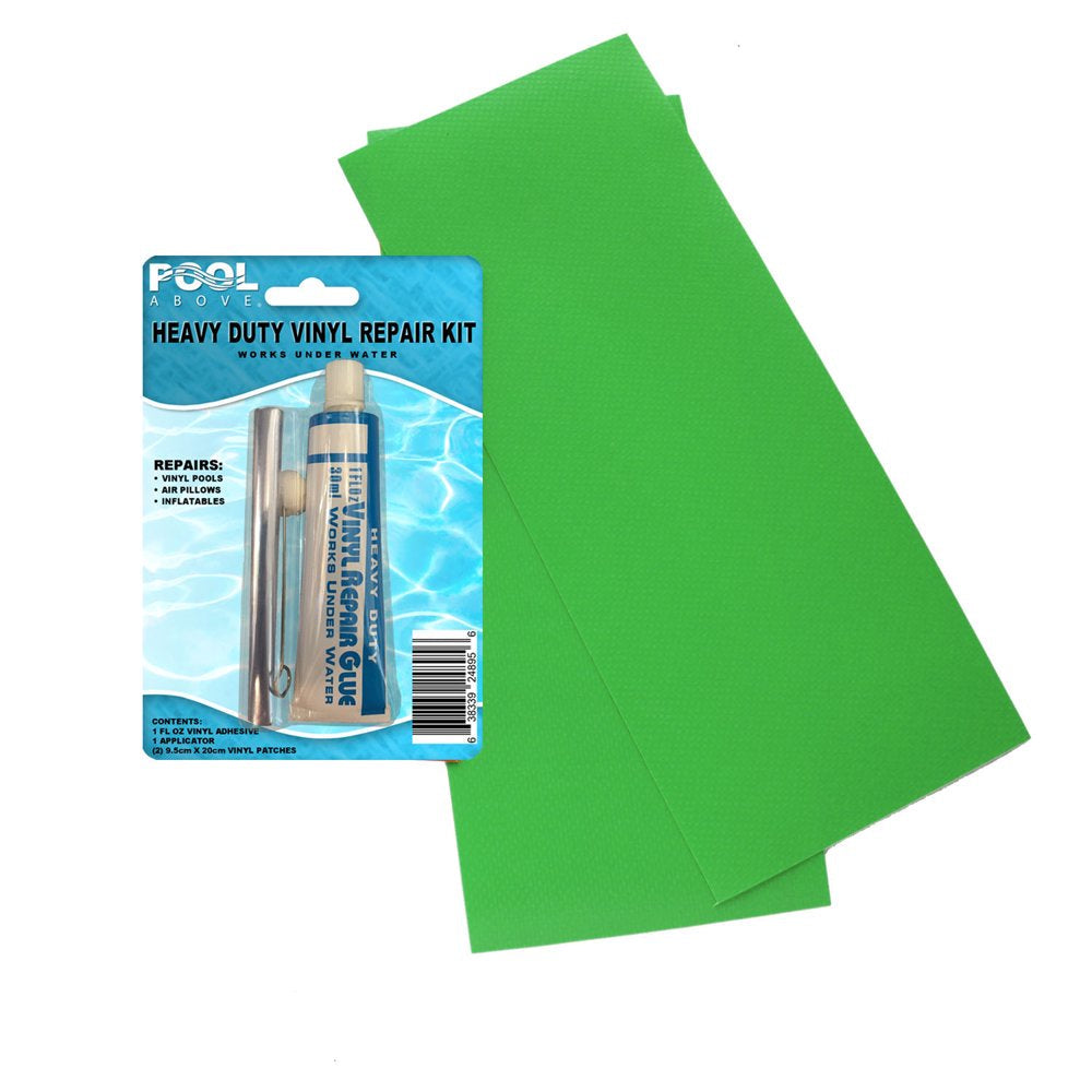 Pool above Heavy Duty Vinyl Repair Patch Kit for Inflatables Boat Raft Kayak Air Beds