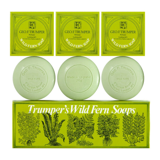 Geo. F. Trumper Wild Fern Hand and Bath Soap, 3 x 75g