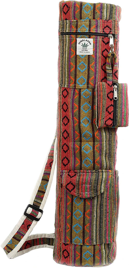 Hemp Yoga Mat Bag Yoga Mat Carrier Full-Zip Eco Friendly Exercise Yoga Mat Carry Bag with Storage Pockets