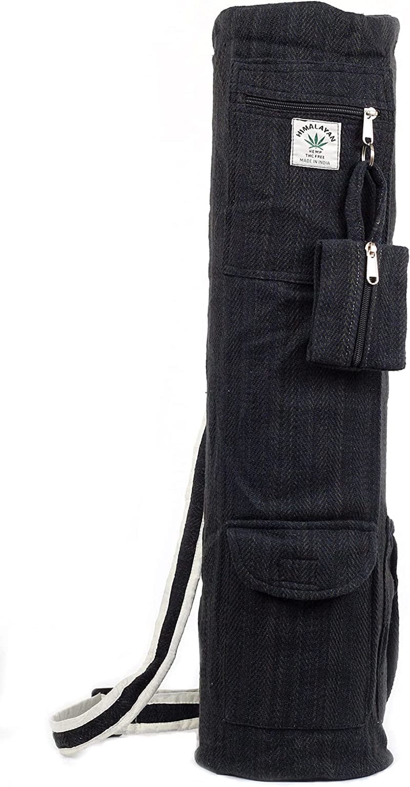 Hemp Yoga Mat Bag Yoga Mat Carrier Full-Zip Eco Friendly Exercise Yoga Mat Carry Bag with Storage Pockets
