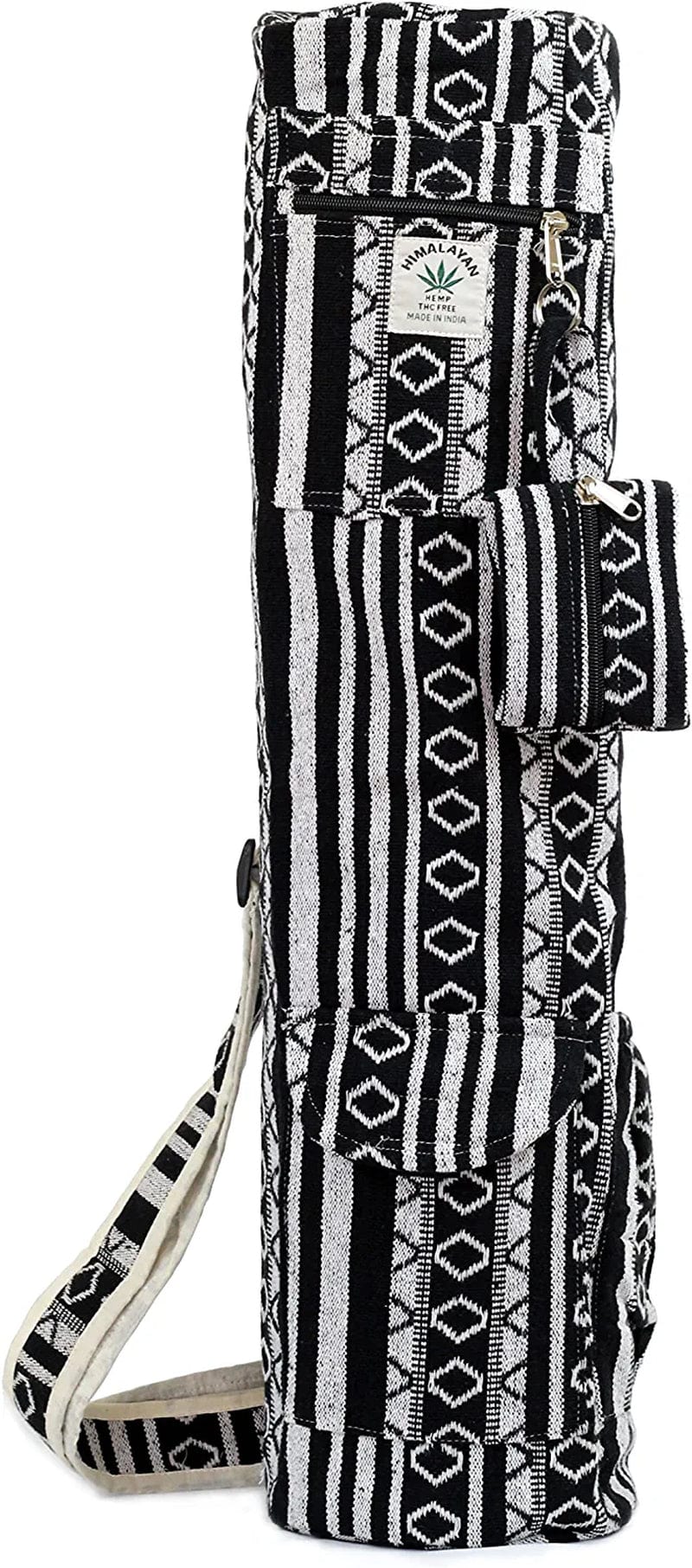 Hemp Yoga Mat Bag Yoga Mat Carrier Full-Zip Eco Friendly Exercise Yoga Mat Carry Bag with Storage Pockets