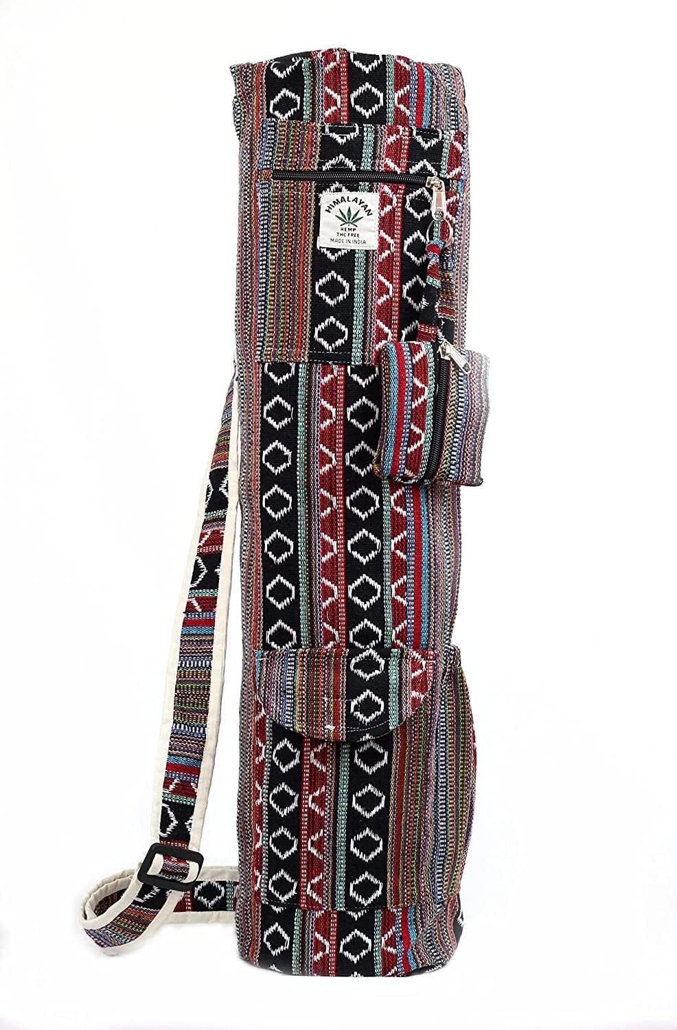 Hemp Yoga Mat Bag Yoga Mat Carrier Full-Zip Eco Friendly Exercise Yoga Mat Carry Bag with Storage Pockets