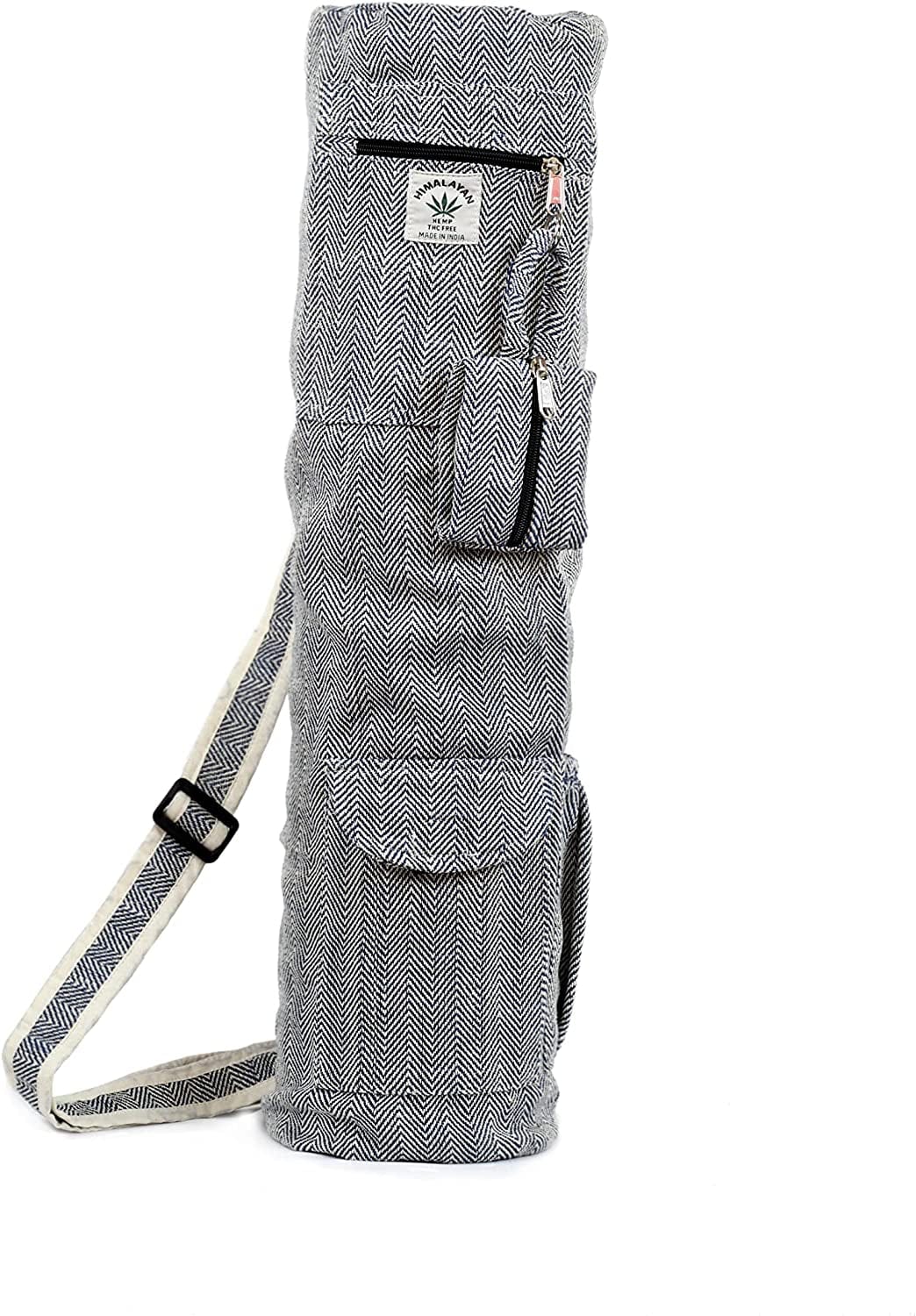 Hemp Yoga Mat Bag Yoga Mat Carrier Full-Zip Eco Friendly Exercise Yoga Mat Carry Bag with Storage Pockets