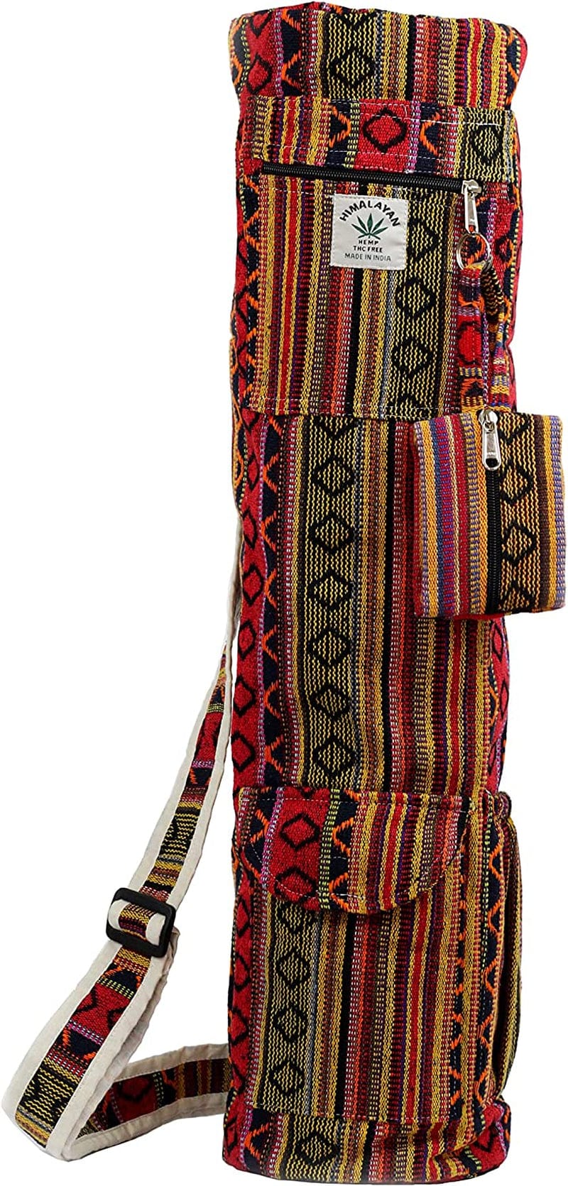 Hemp Yoga Mat Bag Yoga Mat Carrier Full-Zip Eco Friendly Exercise Yoga Mat Carry Bag with Storage Pockets