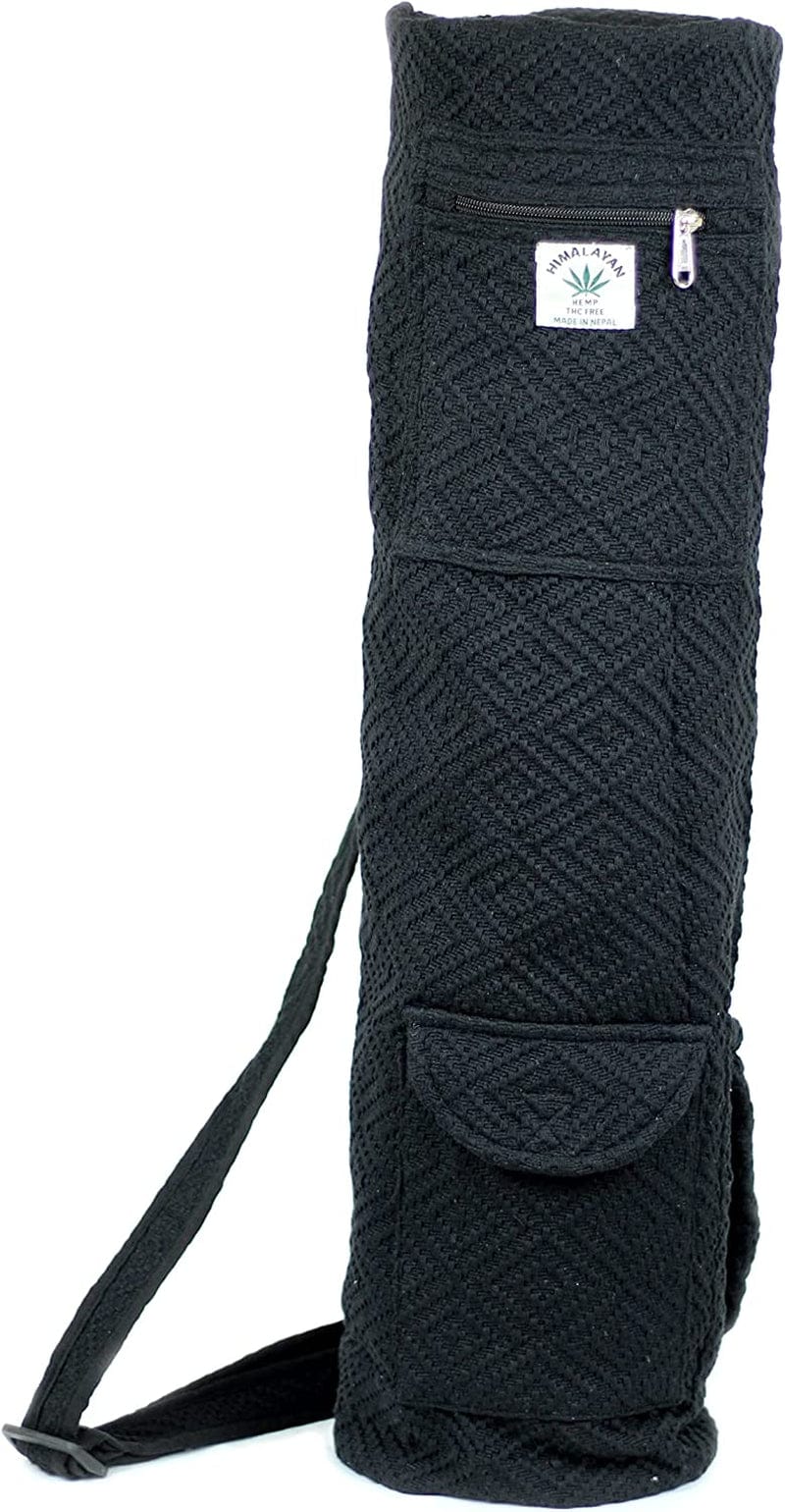 Hemp Yoga Mat Bag Yoga Mat Carrier Full-Zip Eco Friendly Exercise Yoga Mat Carry Bag with Storage Pockets