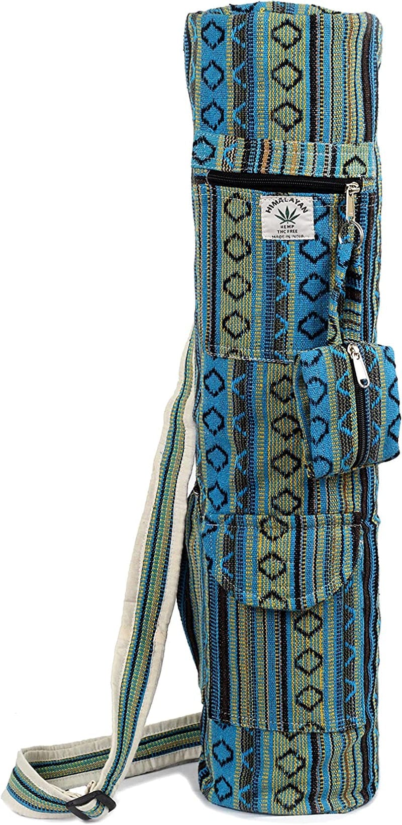 Hemp Yoga Mat Bag Yoga Mat Carrier Full-Zip Eco Friendly Exercise Yoga Mat Carry Bag with Storage Pockets