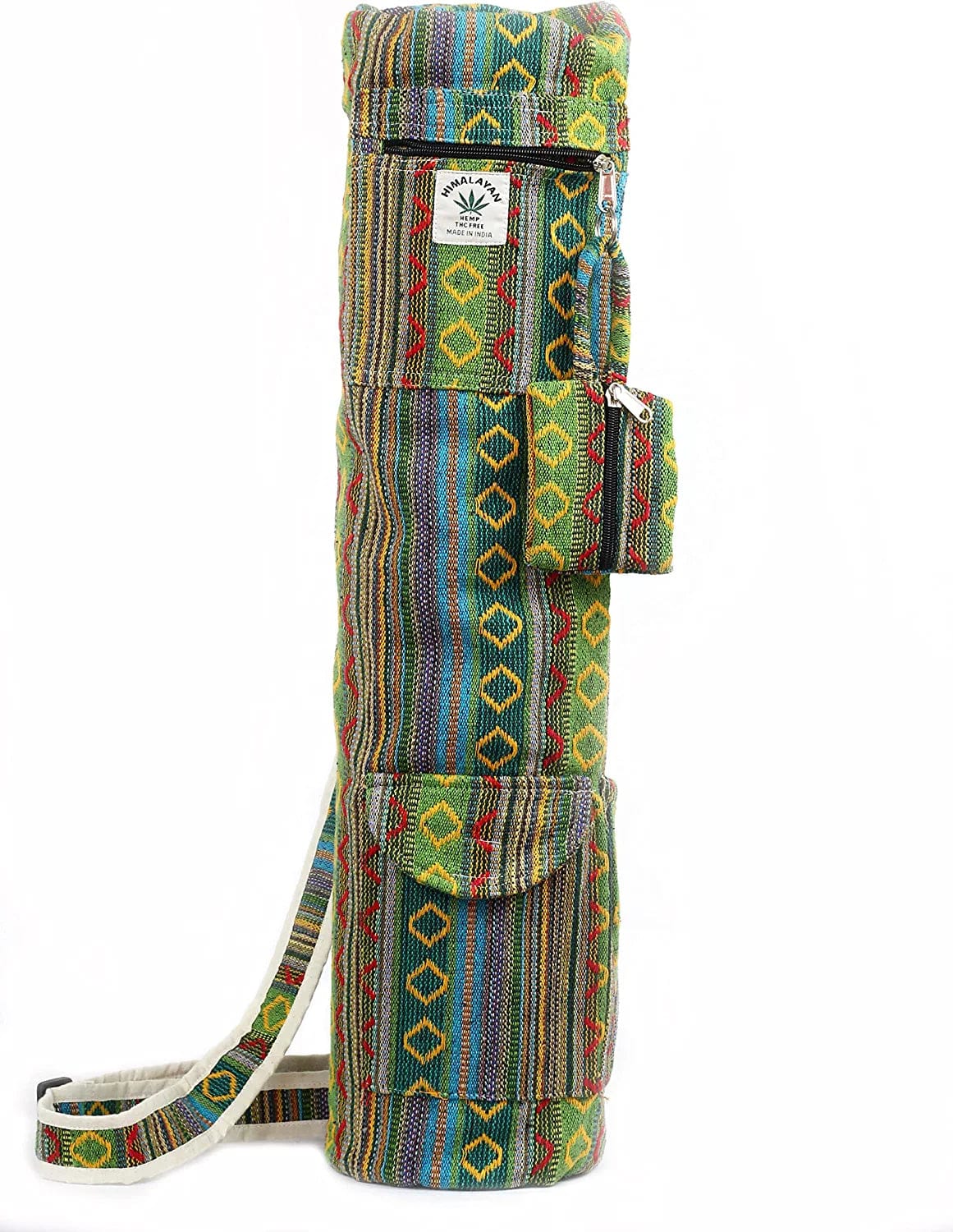 Hemp Yoga Mat Bag Yoga Mat Carrier Full-Zip Eco Friendly Exercise Yoga Mat Carry Bag with Storage Pockets