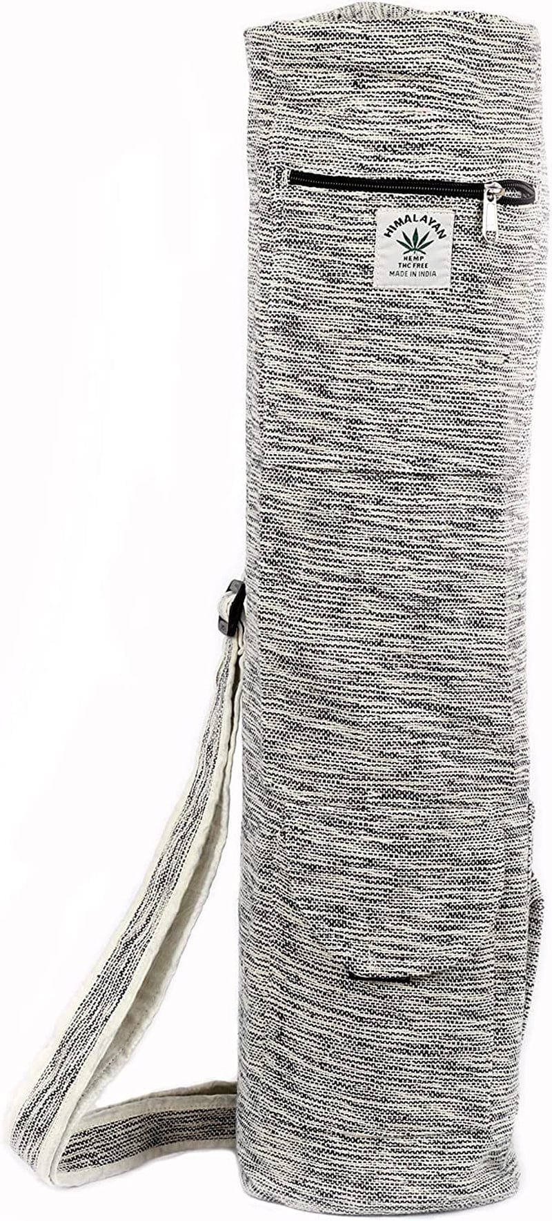 Hemp Yoga Mat Bag Yoga Mat Carrier Full-Zip Eco Friendly Exercise Yoga Mat Carry Bag with Storage Pockets