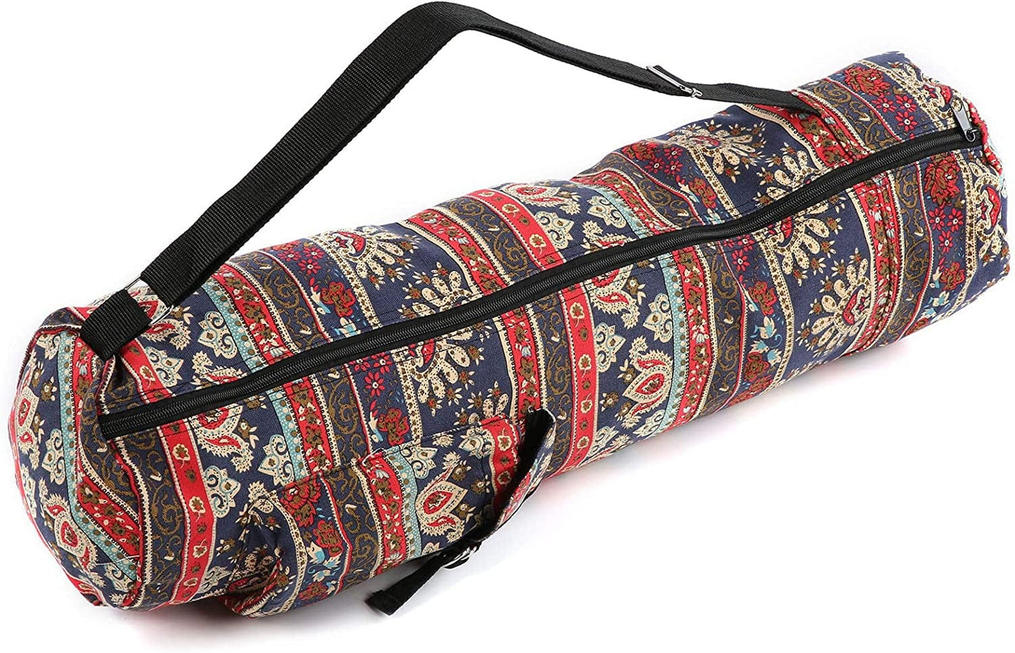 Leapiture Yoga Mat Bag Printed Shoulder Bag Portable Sports Gym Bag with Zipper Side Pockets Gym Beach Travel Camping Travel Bag