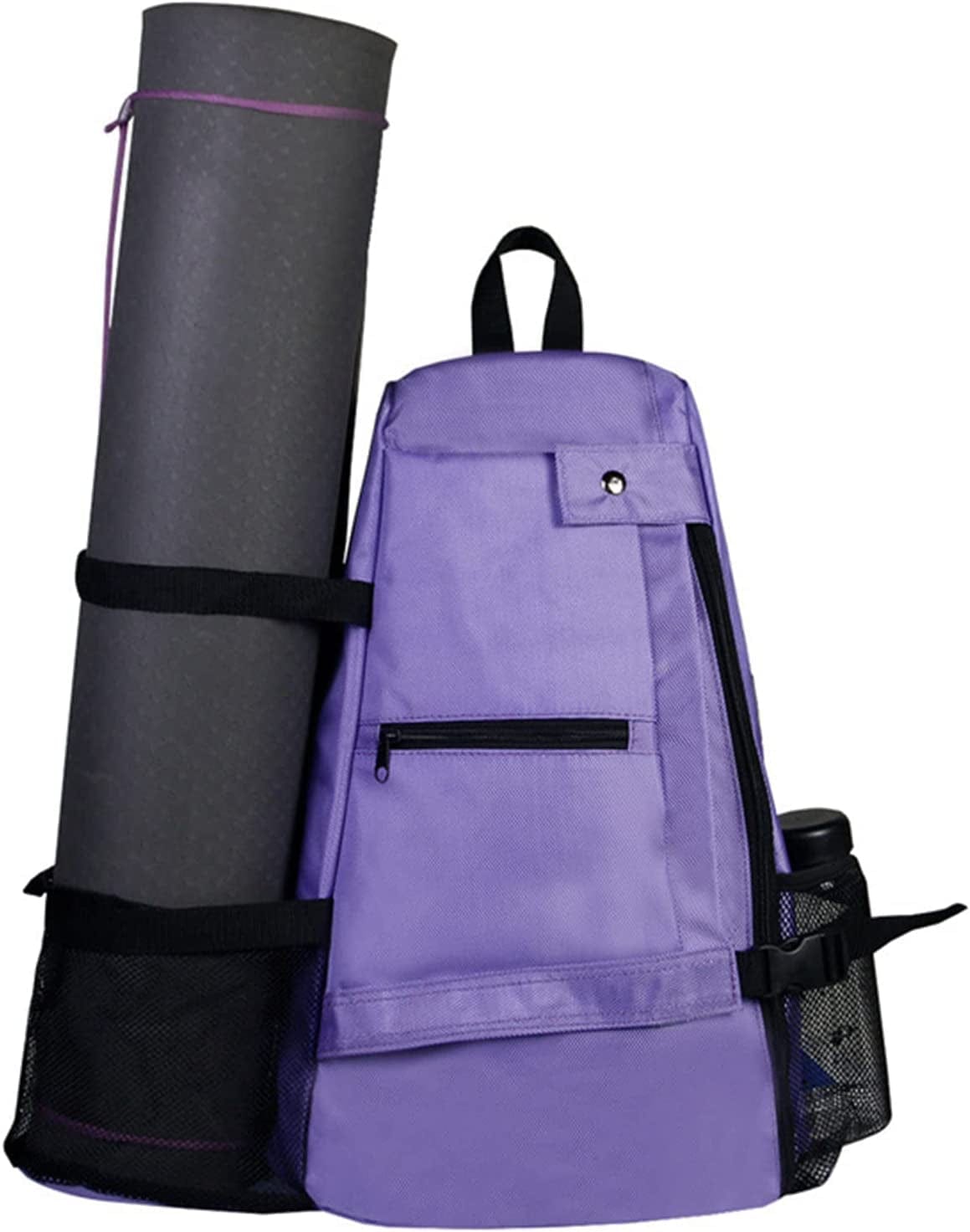LHYSMYX Large Capacity One Shoulder Yoga Bag Sports Fitness Yoga Mat Storage One Shoulder Bag-Purple