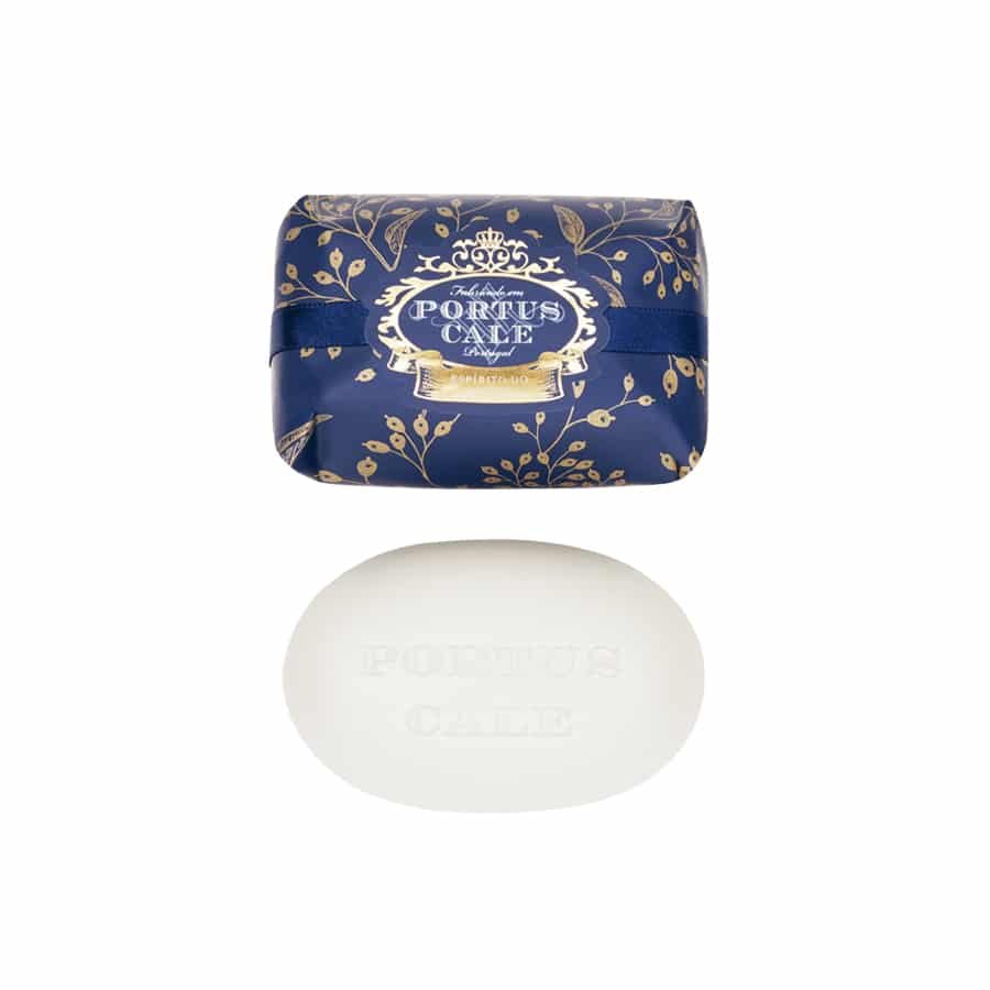 Portus Cale Festive Blue Scented Soap Bar Luxury Fragrances of Fir Cedar Rosemary