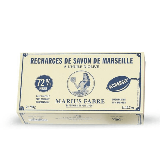 Marius Fabre Olive Oil Marseille Soap to Be Fixed to the Wall - Refill (2 x 290 g) #10086600