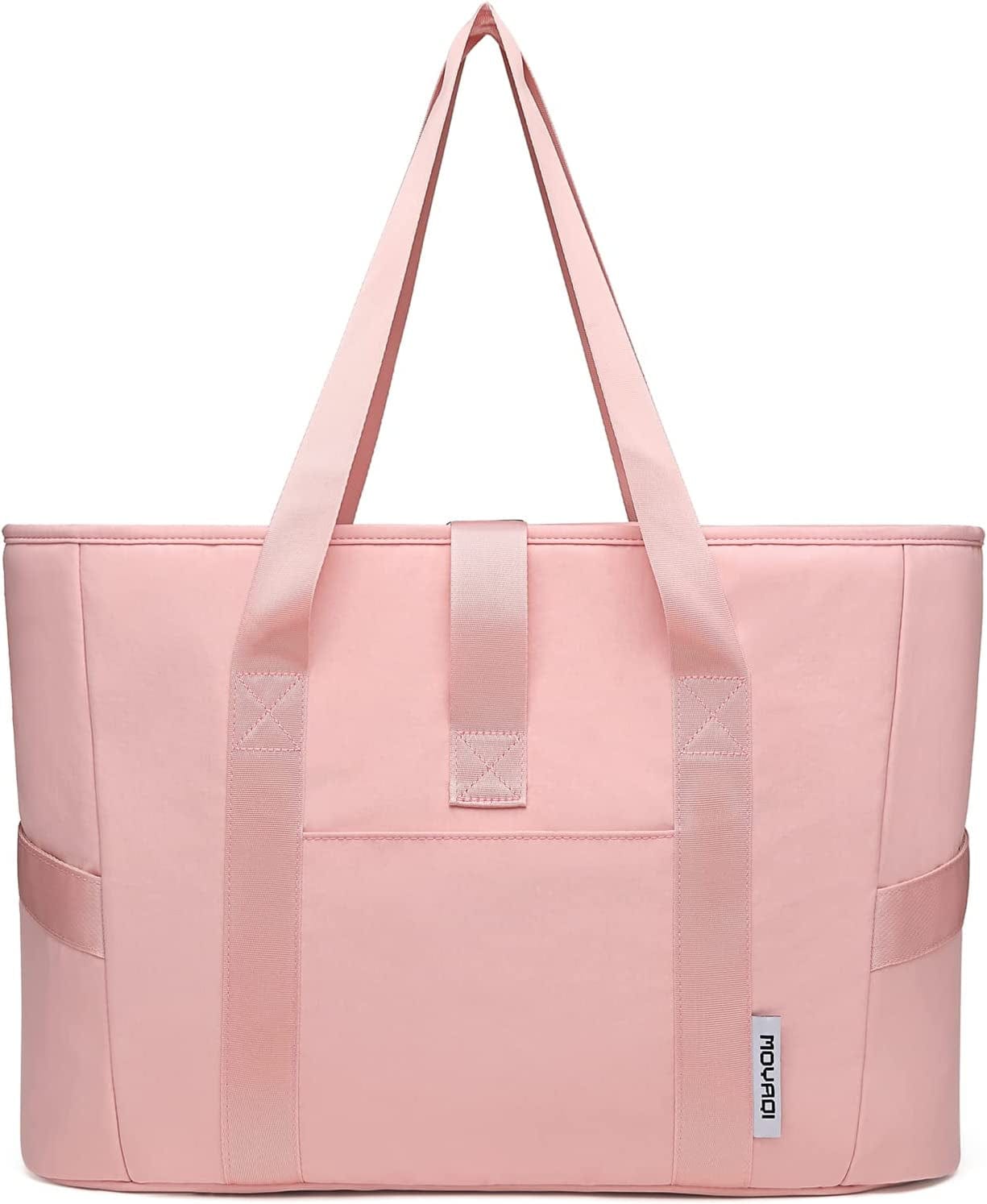 Moyaqi Yoga Tote Bag with Water Bottle Pockets Gym Bag with Yoga Mat Strap Weekender Bags for Women Men