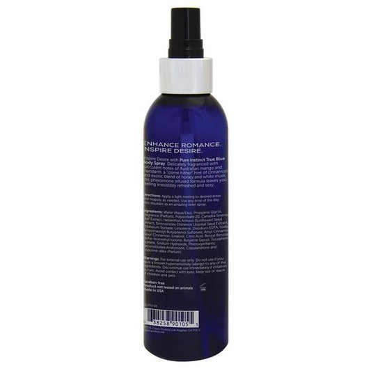Pure Instinct Body Spray True Blue 6 Oz(out End May) Intimates Adult Boutique