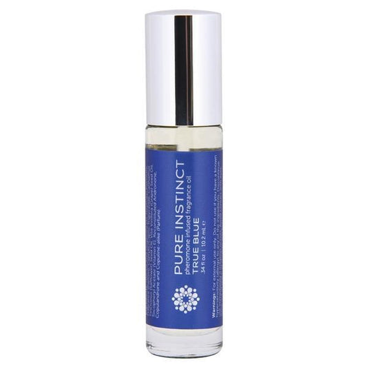 Pure Instinct Oil True Blue Roll On 10.2 Ml Intimates Adult Boutique