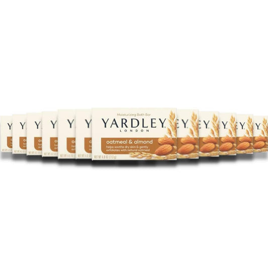 Yardley - London Naturally Moisturizing Bar Soap, Oatmeal & Almond - 4 Oz - 24 Pack