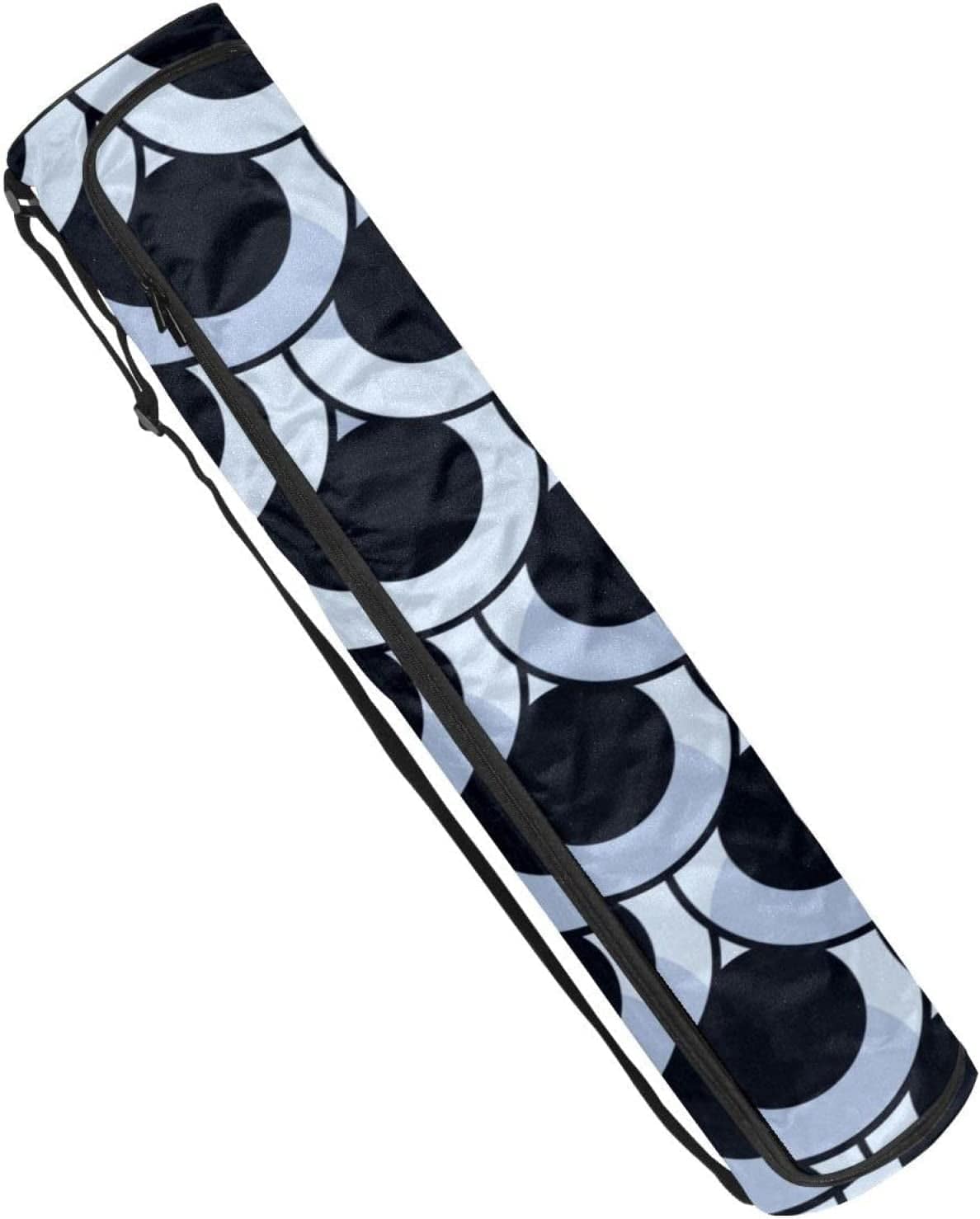 Yoga Mat Bag Carrier with Adjustable Shoulder Strap, Mermaid Scale Purple Blue Exercise Yoga Mat Carry Bag for Women Men